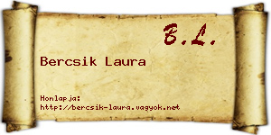 Bercsik Laura névjegykártya